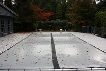 Zwembadafdekking waterdicht met waterdoorlatende strook standaard maten