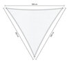 Premium schaduwdoek 3x3x3m driehoek waterafstotend Island White