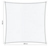 Premium schaduwdoek 3x3m vierkant waterafstotend Island White