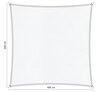 Premium schaduwdoek 4x4m vierkant waterafstotend Island White