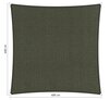 Premium schaduwdoek 6x6m vierkant waterdoorlatend Deep Grey