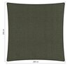 Premium schaduwdoek 2x2m vierkant waterdoorlatend Deep Grey