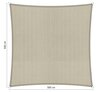 Premium schaduwdoek 3x3m vierkant waterdoorlatend Sahara Sand