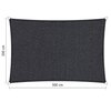 Premium schaduwdoek 2x3m rechthoek waterdoorlatend Carbon Black