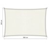Premium schaduwdoek 2x3m rechthoek waterdoorlatend Artic White