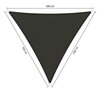 Premium schaduwdoek 5x5x5m driehoek waterafstotend Warm Grey
