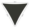 Premium schaduwdoek 4x4x4m driehoek waterafstotend Warm Grey