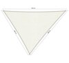 Premium schaduwdoek 4.5x5x5.5m driehoek waterdoorlatend Artic White