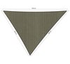 Premium schaduwdoek 4.5x5x5.5m driehoek waterdoorlatend Desert Storm