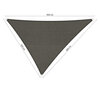 Premium schaduwdoek 3.5x4x4.5m driehoek waterdoorlatend Cool Grey