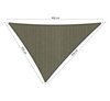 Premium schaduwdoek 3x3.5x4m driehoek waterdoorlatend Desert Storm