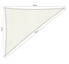 Premium schaduwdoek 5x6x7.8m driehoek waterdoorlatend Artic White