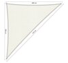 Premium schaduwdoek 5x5x7.1m driehoek waterdoorlatend Artic White