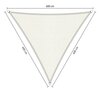 Premium schaduwdoek 6x6x6m driehoek waterdoorlatend Artic White