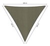 Premium schaduwdoek 4x4x4m driehoek waterdoorlatend Desert Storm