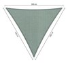 Premium schaduwdoek 5x5x5m driehoek waterdoorlatend Country Blue