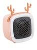 Mini heater met led verlichting en decoratie oortjes roze