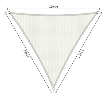 Schaduwdoek 200x200x200cm hdpe driehoek