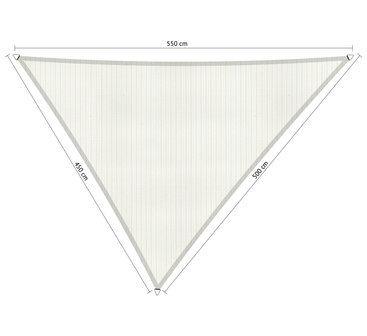 Schaduwdoek 450x500x550cm hdpe driehoek