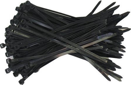 Kabelbinder 4,8x188mm zwart 100 stuks