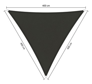 Waterafstotend schaduwdoek 400x400x400cm Triangle 