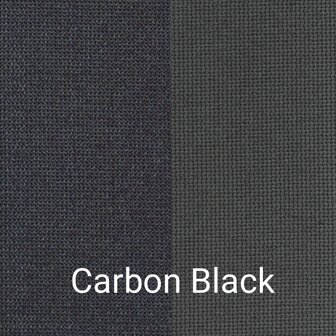 Buitengordijn carbon black windbreekgaas hdpe met RVS ringen
