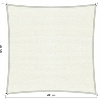 Schaduwdoek wit 200x200cm vierkant hdpe