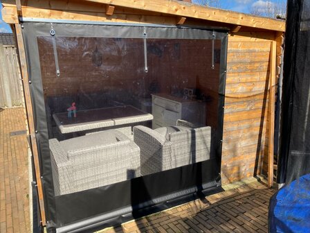 Verandazeil breed 350cm x hoog 180cm