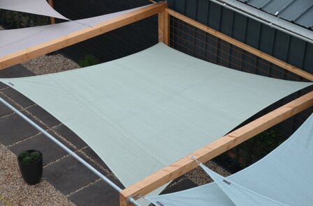 Outlet schaduwdoek 300x300cm Carbon Black hdpe vierkant
