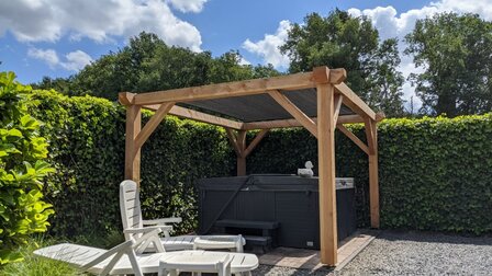 Outlet schaduwdoek 300x300cm Carbon Black hdpe vierkant