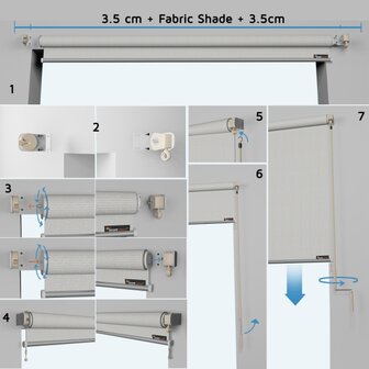 Rolgordijn voor buiten 0,98x2,40m (BxH) Artic White