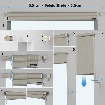 Rolgordijn voor buiten 1,48x2,40m (BxH) Sahara Sand