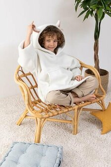 Snuggle hoodie voor kids | schaap | kleur wit met oortjes