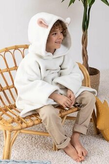 Snuggle hoodie voor kids | schaap | kleur wit met oortjes