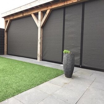 Veranda/winddoek basic tot 350cm breed x 200cm hoog  