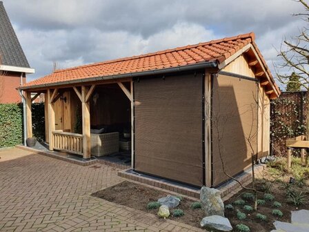 Veranda/winddoek basic tot 100cm breed x 240cm hoog  