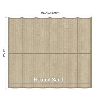 Wave-sail/Harmonicadoek standaard breed 290cm x lang 600cm