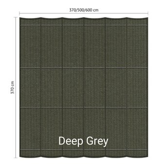 Wave-sail/Harmonicadoek standaard breed 370cm x lang 600cm Shadow Comfort