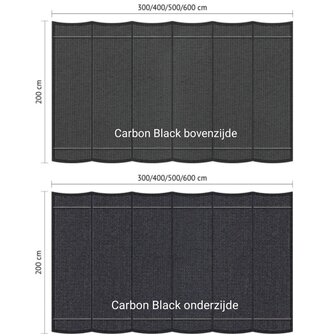 Wave-sail/Harmonicadoek standaard breed 200cm x lang 500cm