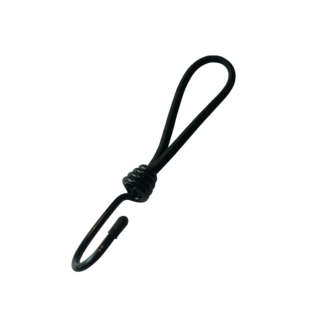 Elastiek met haak 6mm 20 cm, 25 stuks