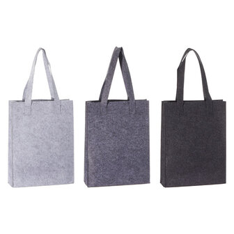 Vilten tas donkergrijs 30x40x9cm