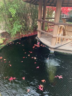 Knooploos bladernet 10x50m maas 15x15mm 