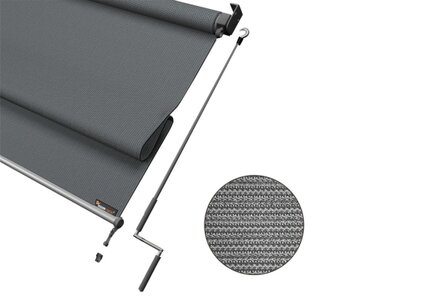 Rolgordijn voor buiten 0,98x2,40m (BxH) Cool Grey