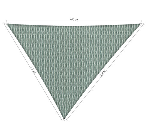 Schaduwdoek 500x550x600cm hdpe driehoek