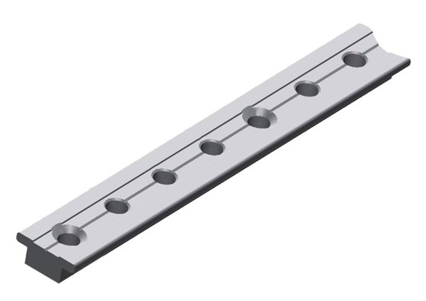 Aluminium rail met RVS schuifsysteem Shadow Comfort