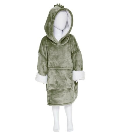 Snuggle hoodie voor kids | dino | kleur groen