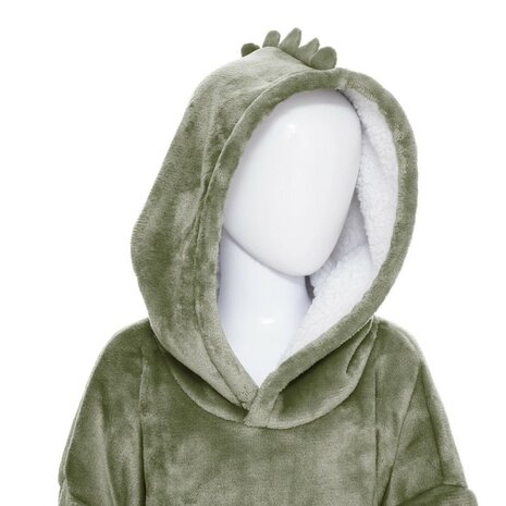 Snuggle hoodie voor kids | dino | kleur groen