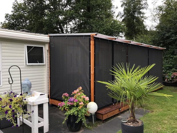 Veranda/winddoek basic tot 100cm breed x 240cm hoog  