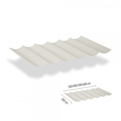 Wave-sail/Harmonicadoek standaard breed 200cm x lang 500cm