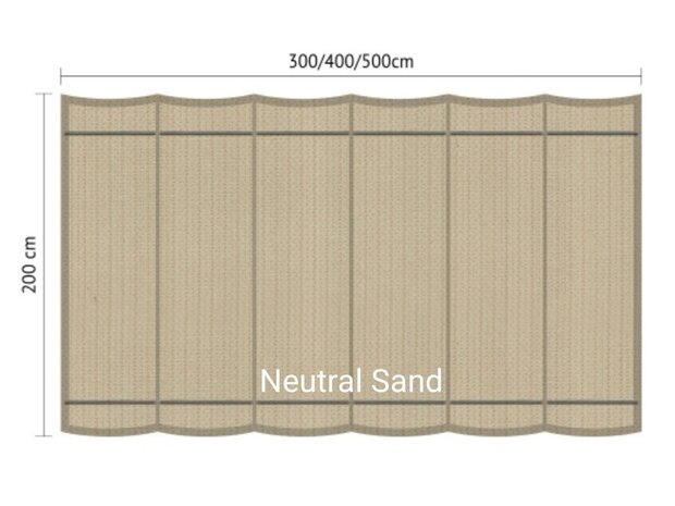 Wave-sail/Harmonicadoek standaard breed 200cm x lang 500cm